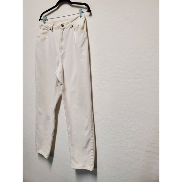 Vintage 80s LizWear Baggy Mom Jeans L High Waisted Pink Denim Tapered Size 14 - Picture 4 of 7